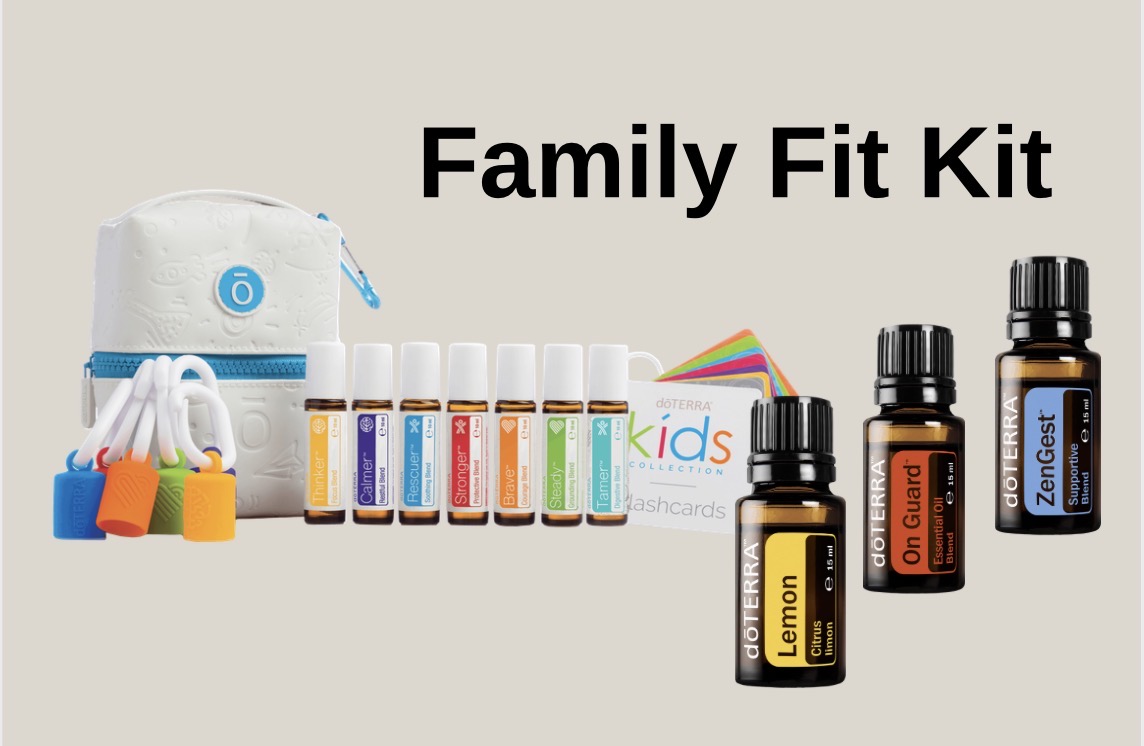 Family Fit Kit: Kinder-Roller, Tasche, Flashcards und weitere Öle für Erwachsene